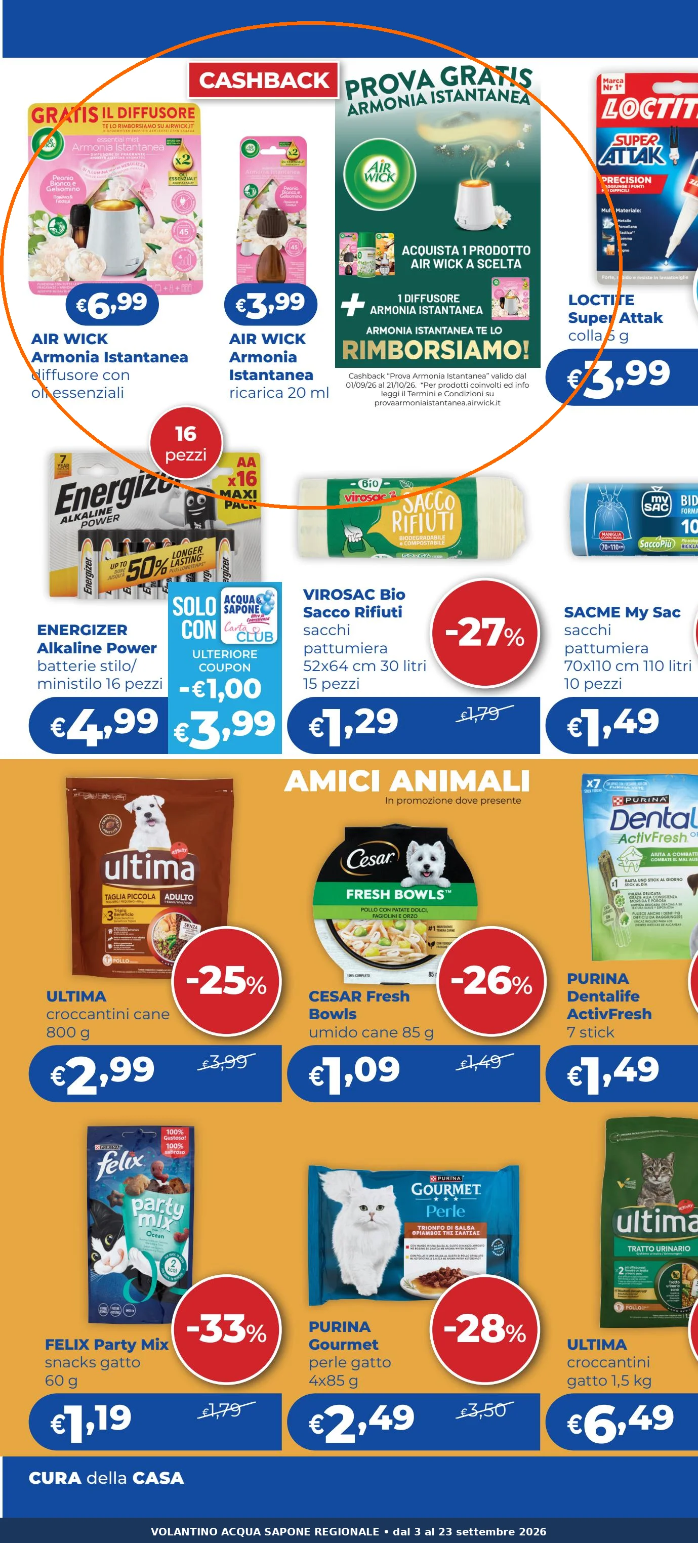 Ritaglio volantino Acqua & Sapone - Offerta Ritaglio pag11 air valida dal 03/09 al 23/09