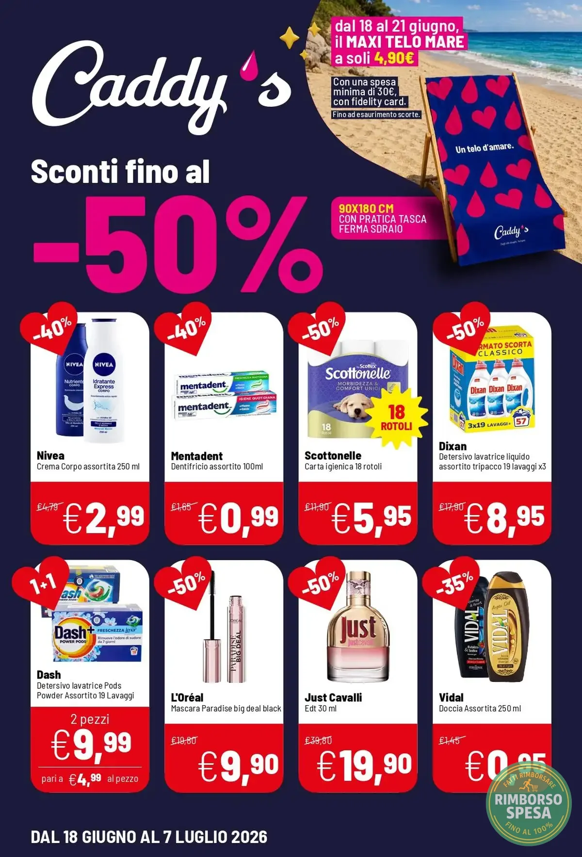 Ritaglio volantino Caddy's - Offerta Copertina Caddy's valida dal 18/06 al 07/07