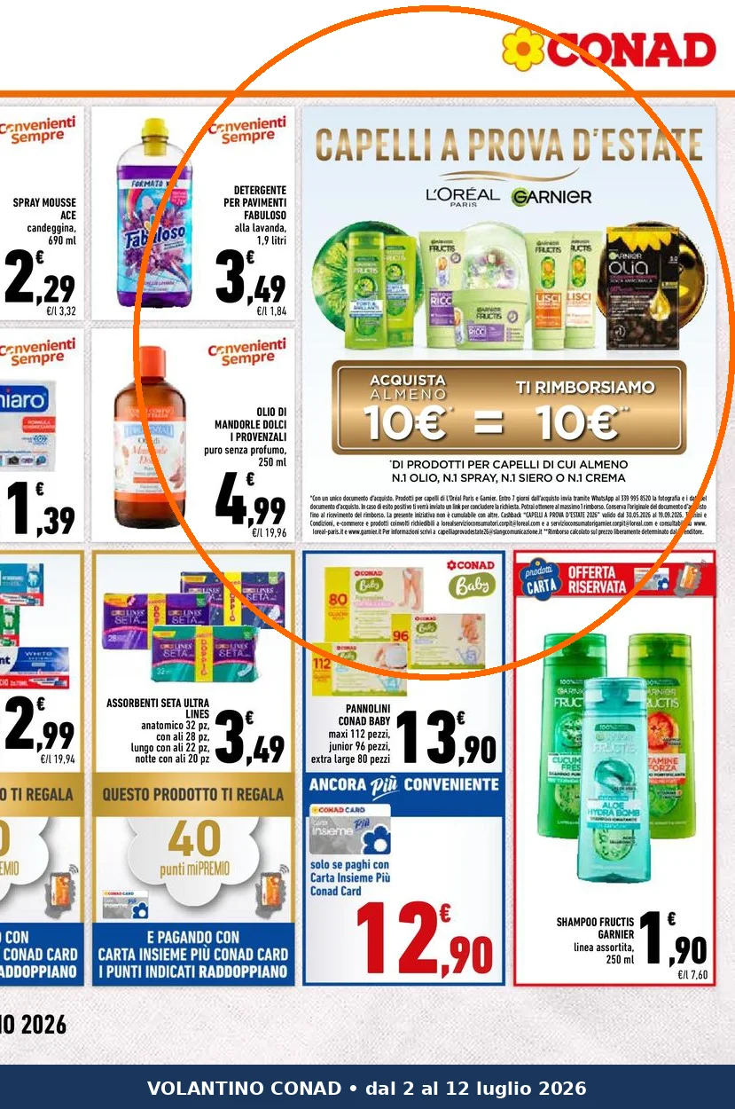 Ritaglio volantino Conad - Offerta Conad 871694 ritaglio pag08 loreal valida dal 02/07 al 12/07