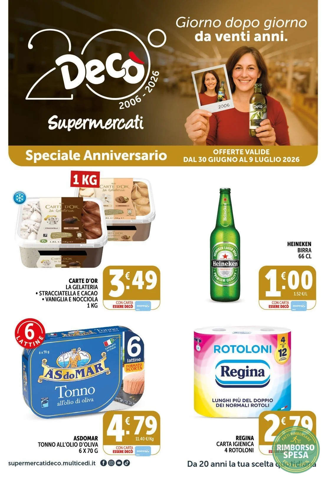 Ritaglio volantino Decò - Offerta Copertina Decò valida dal 30/06 al 09/07