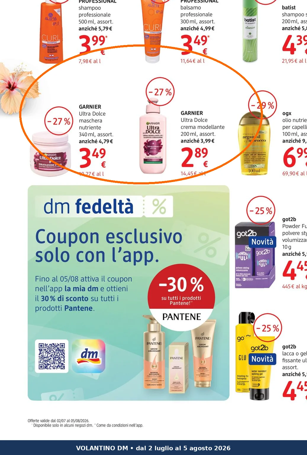 Ritaglio volantino DM - Offerta Dm 868396 ritaglio pag08 garnier valida dal 02/07 al 05/08