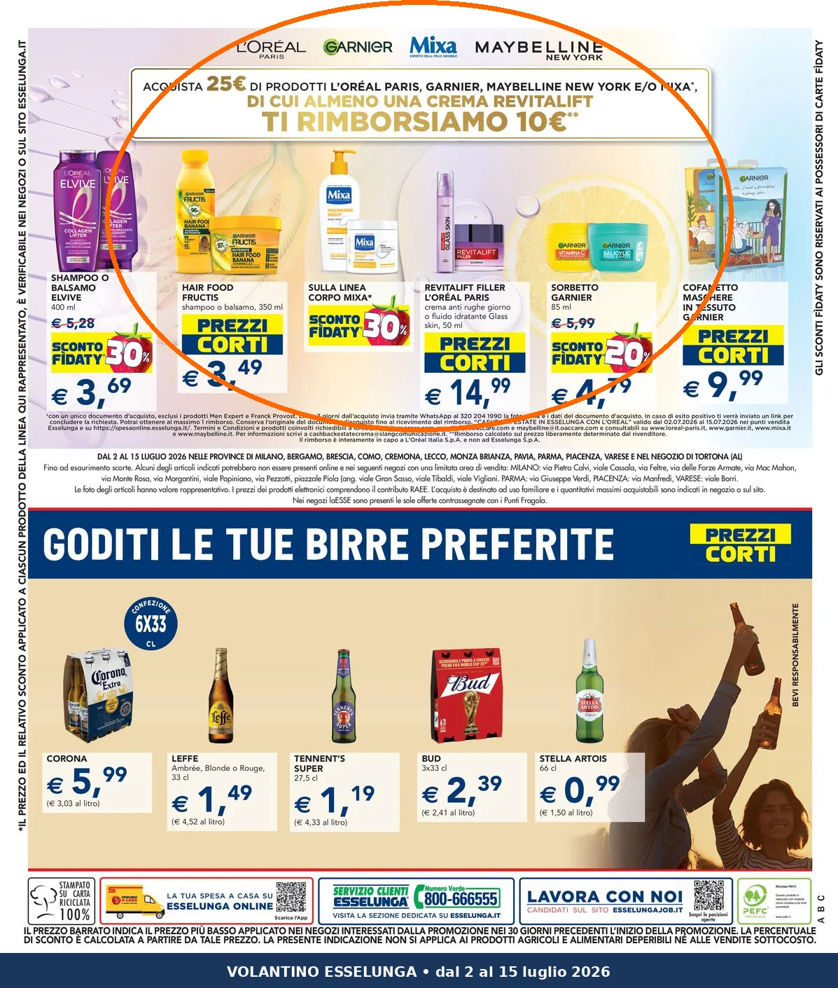 Ritaglio volantino Esselunga - Offerta Ritaglio pag27 loreal valida dal 02/07 al 15/07