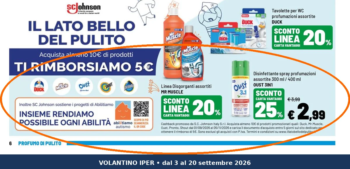 Ritaglio volantino Iper La grande i - Offerta Ritaglio pag06 johnson valida dal 03/09 al 20/09