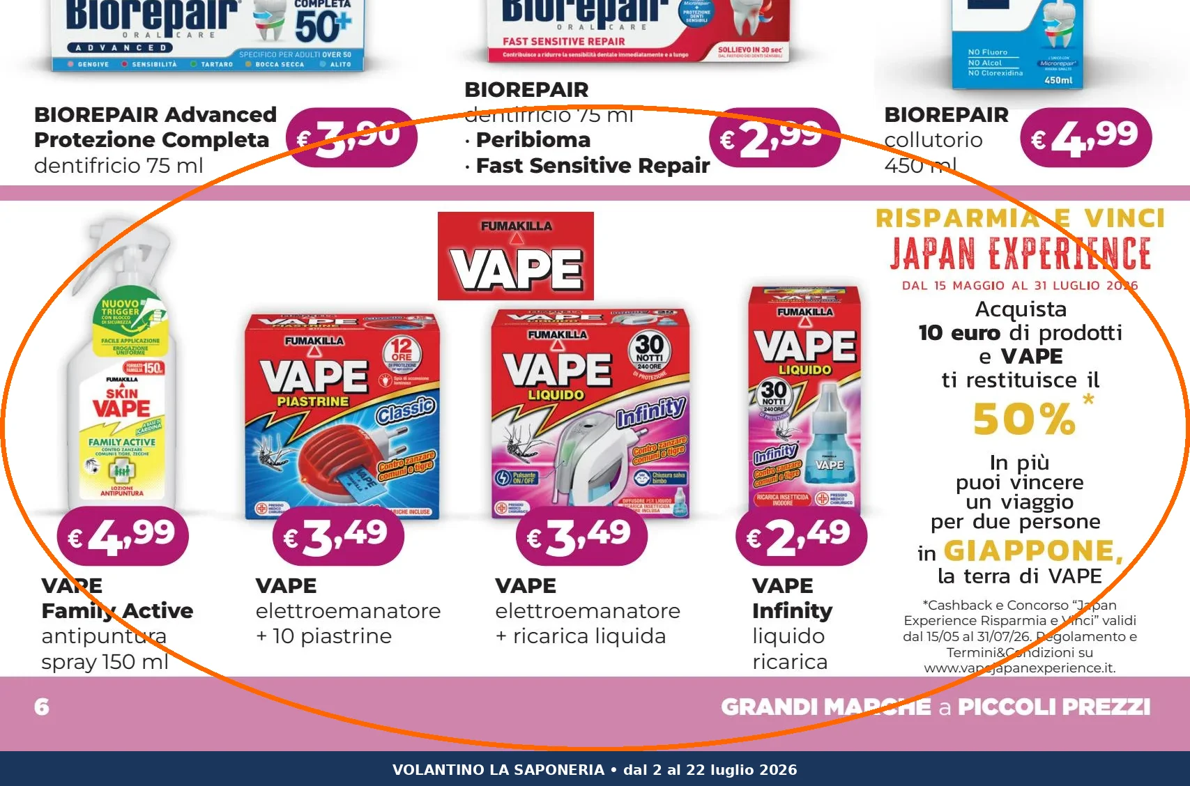 Ritaglio volantino La Saponeria - Offerta Ritaglio pag06 vape valida dal 02/07 al 22/07