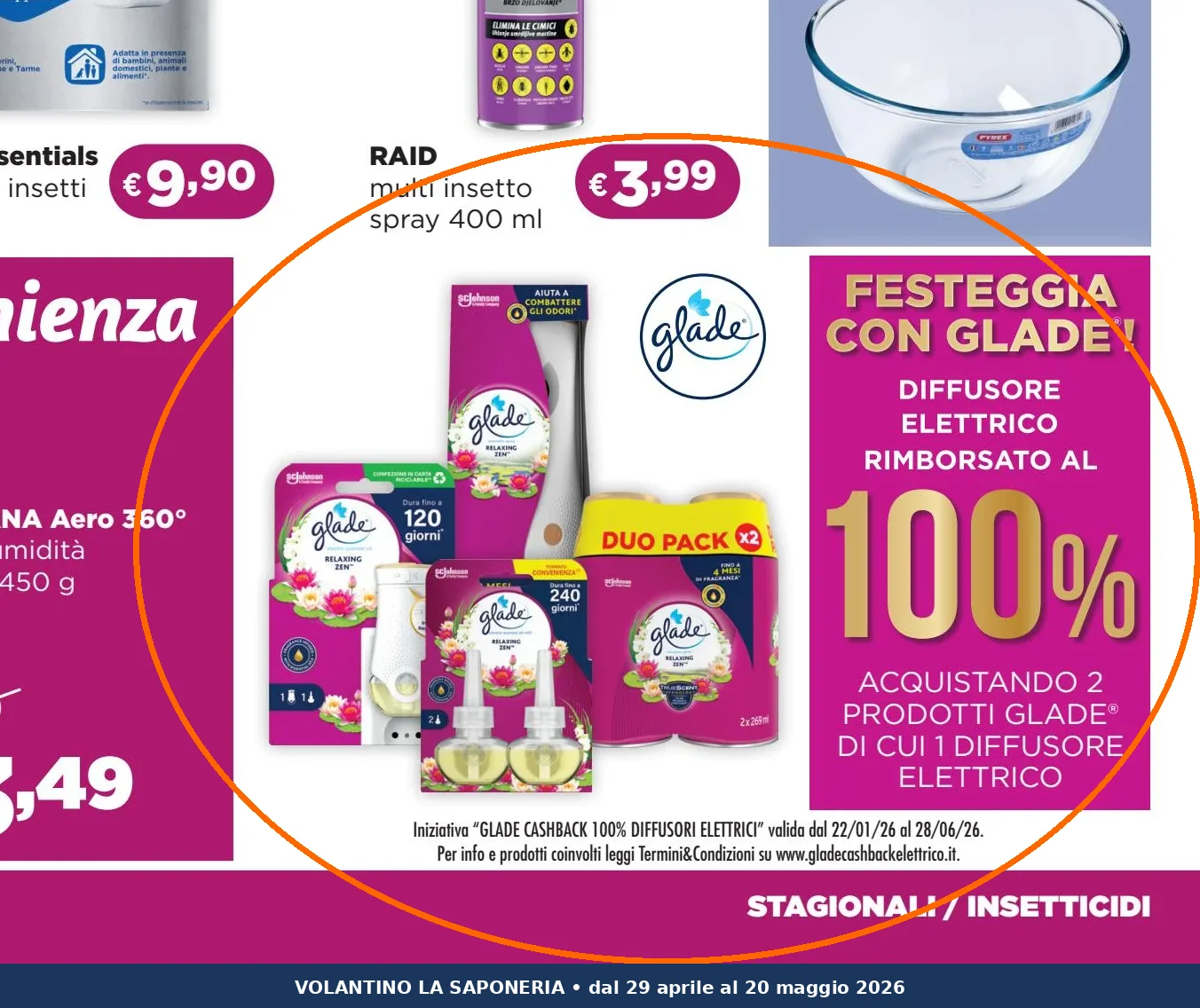 Ritaglio volantino La Saponeria - Offerta Ritaglio pag12 glade valida dal 29/04 al 20/05