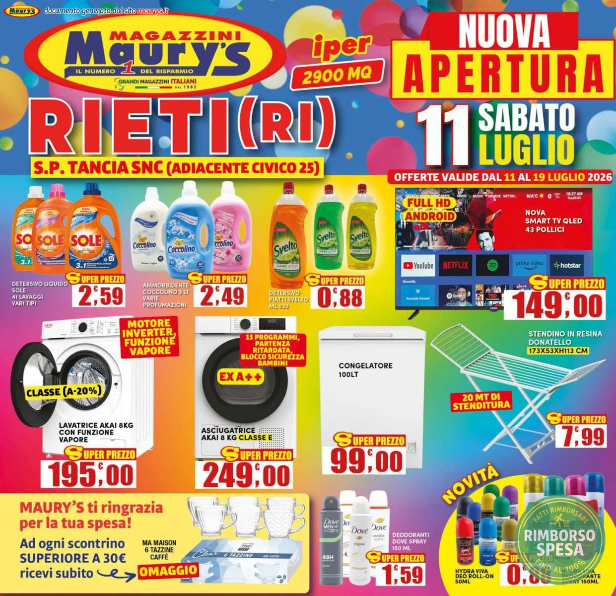 Ritaglio volantino Maury's - Offerta Copertina Maury's valida dal 11/07 al 19/07