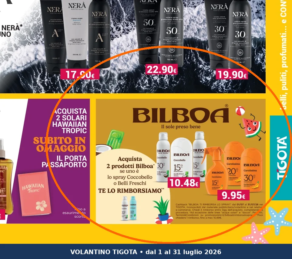 Ritaglio volantino Tigotà - Offerta Tigota ritaglio pag03 bilboa valida dal 01/07 al 31/07