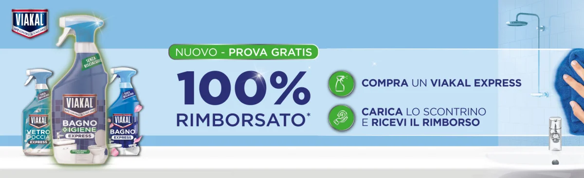 Viakal Express ti rimborsa il 100% dell'acquisto!