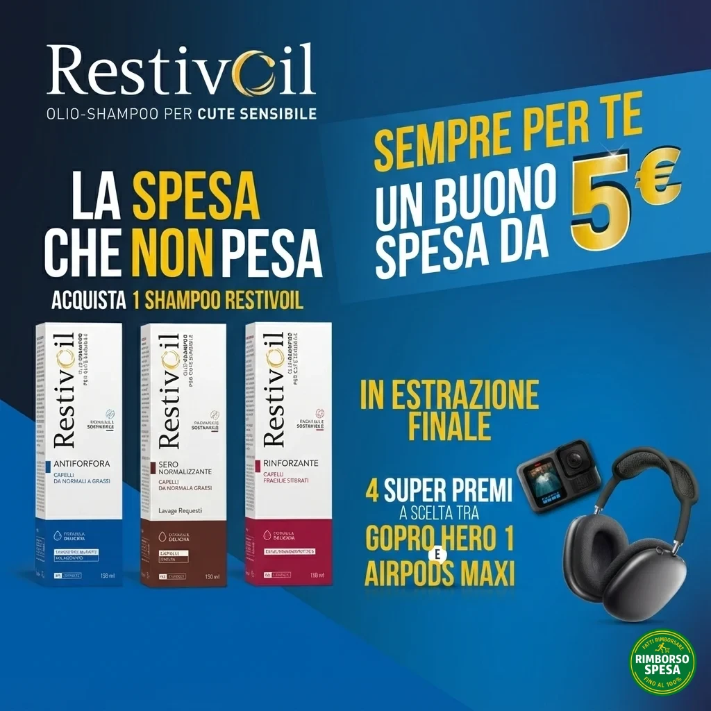 Cashback Restivoil: ricevi un buono spesa da 5€!