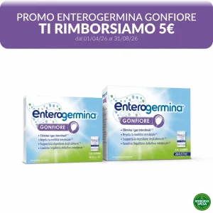Cashback Enterogermina Gonfiore: ricevi 5€ di rimborso in farmacia