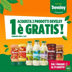 Develey ti Rimborsa il Prodotto più Caro: fino a 3,99€