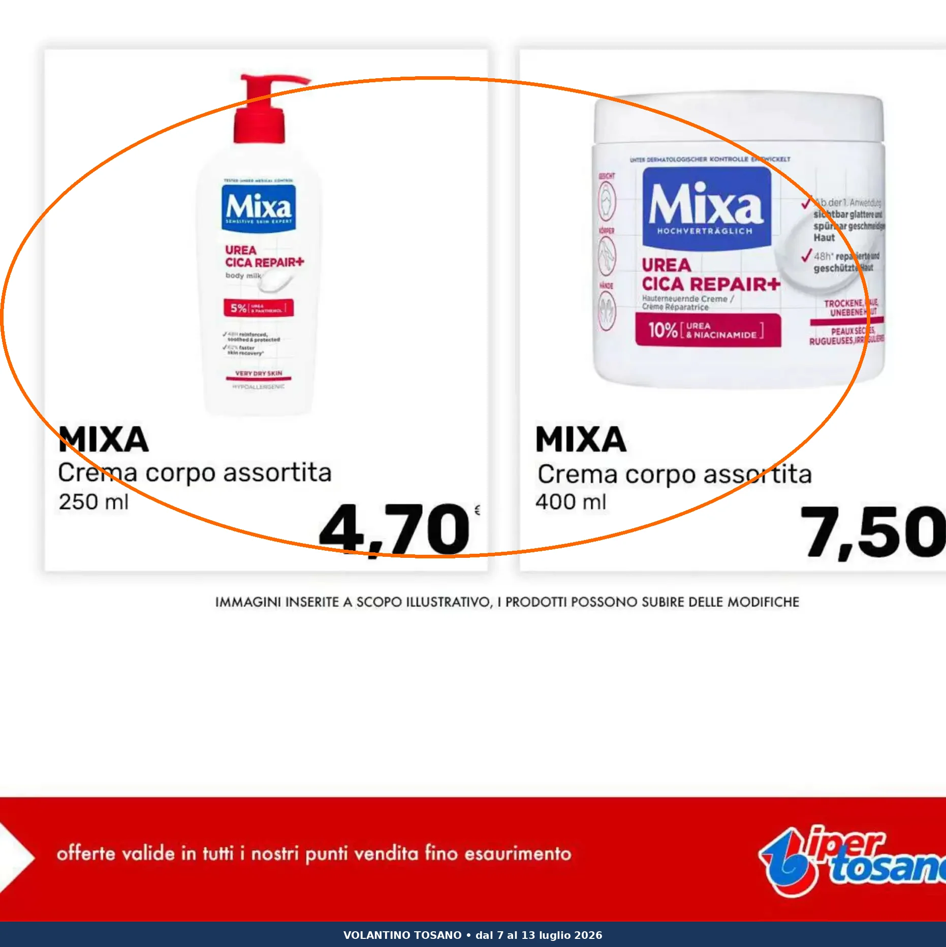 Ritaglio volantino Iper Tosano - Offerta Mixa valida dal 2026-06-01 al 2026-09-15