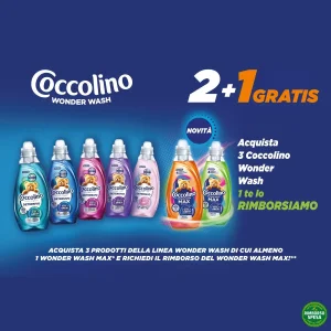 Coccolino Wonder Wash 2+1: rimborso MAX fino a 9,99 euro