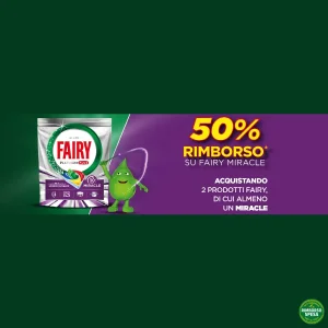 Fairy ti Rimborsa il 50% sulle Pastiglie Miracle